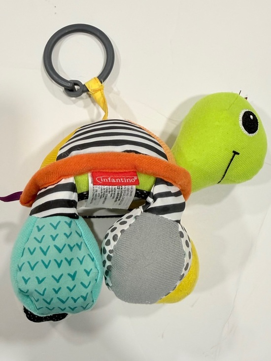 Infantino Other - Infantino Turtle Crinkle Rattle Mirror Play Colorful Hanging Plush Baby Toy